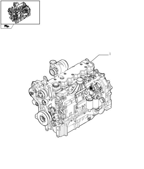 87664194 na zdjęciu: 1 engine for New Holland T6090  wheel tractor