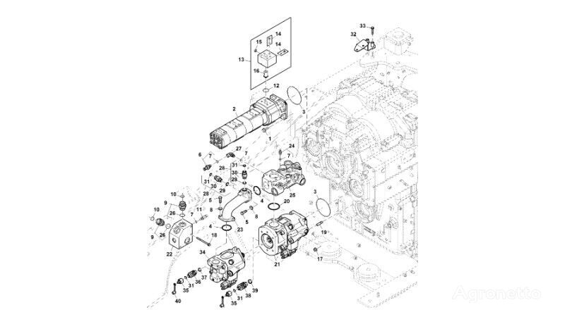 Łącznik kolankowy  R560363 ( other hydraulic spare part for John Deere 9470RX crawler tractor