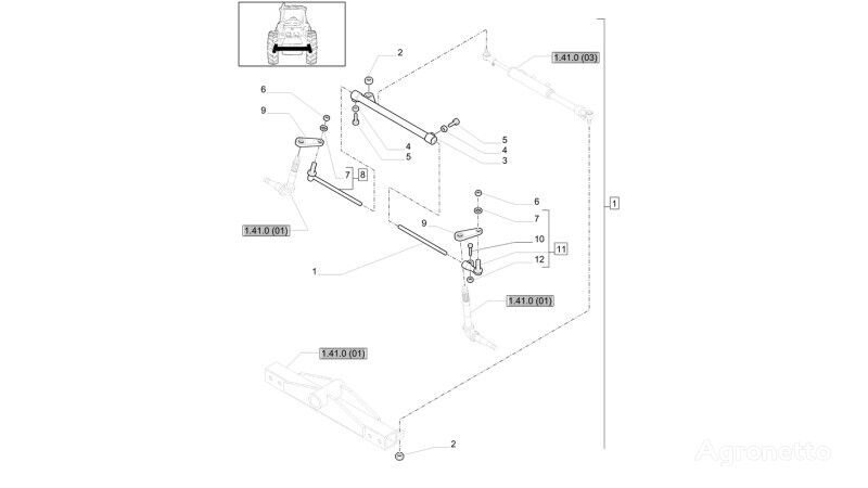 Ramię  82029584 other operating parts for New Holland T6010  wheel tractor