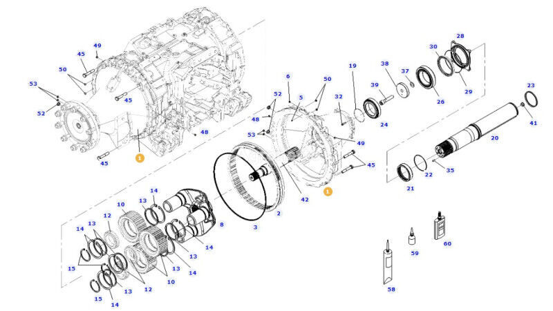 H835150150063 rear axle for Fendt 828 S4 Vario wheel tractor