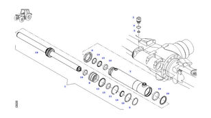 E718301121010 steering linkage for Fendt 414 Vario wheel tractor