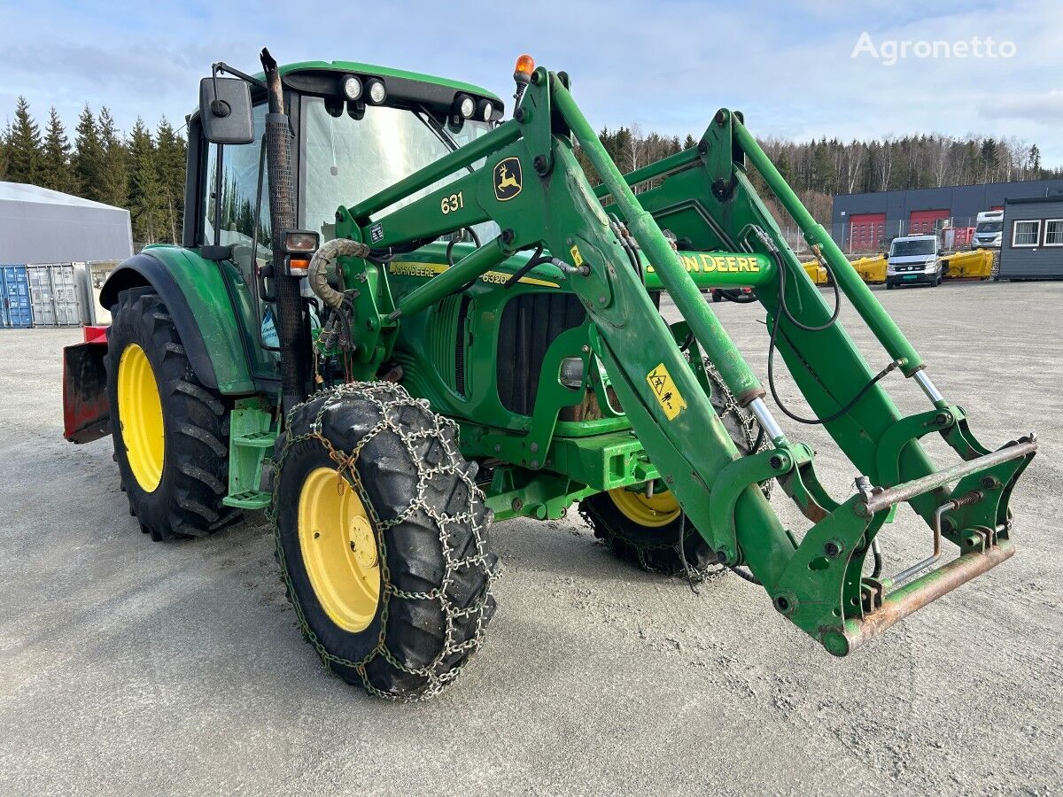 John Deere 6320 traktor med laster og fres wheel tractor